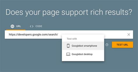 google rich results testing tool